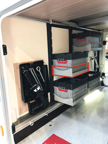 Telaio pieghevole per ripiano posteriore per EuroBox, 400x300mm antracite