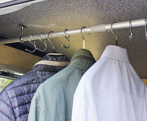 Tringle à vêtements pour garage arrière, version longue
