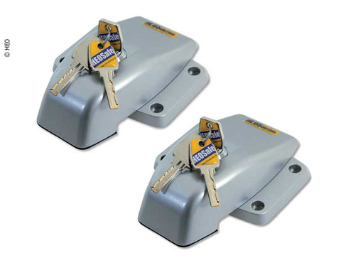 VAN Security per porte scorrevoli, posteriori e a battente, set da 2, grigio/argento