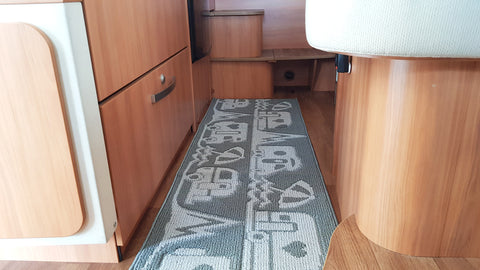 Tapis de salon 150x50 gris