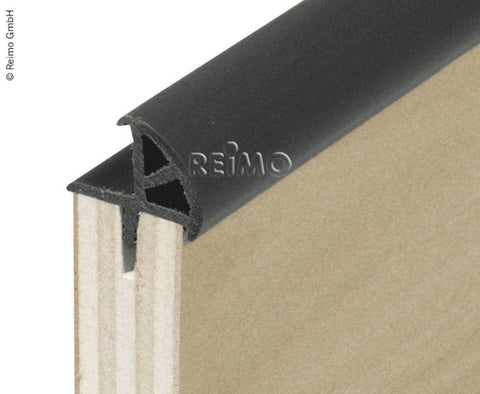 Bordure de porte rembourrée gris foncé - Rouleau de 25 m