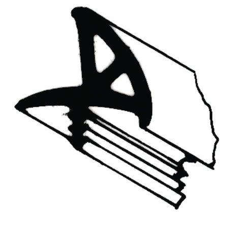 Bordure de porte rembourrée gris moyen - Rouleau de 5 m