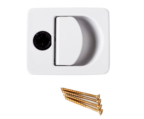 Maniglia ad incasso con serratura Kubus, bianca Fiat Bianco