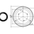 Joint en caoutchouc pour filtre 123x84mm noir