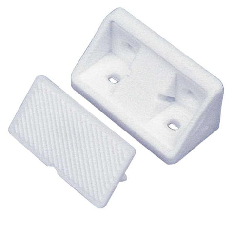 Connecteur de meuble avec capuchon, blanc. Marchandises en vrac, non emballées