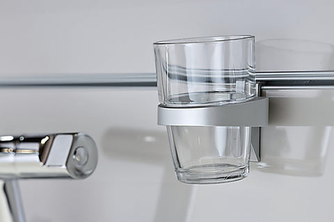 Porte-verre en aluminium, argenté, pour 1 verre ou tasse