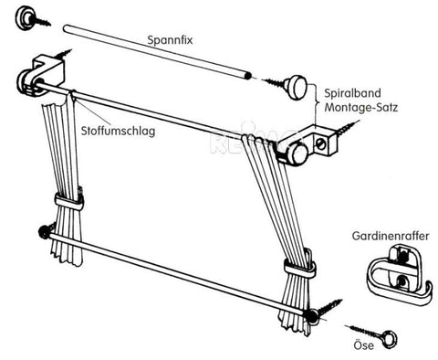 Kit de fixation pour rideaux 15 m