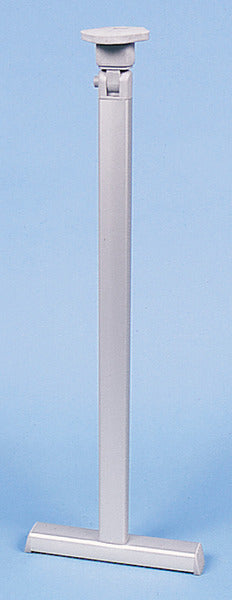 Pied de table pliant argent avec pied en T - hauteur 720 mm articulation en haut