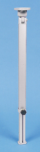 Pied de table pliant argent - hauteur 555 - 765 mm articulation en haut