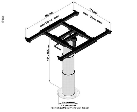Tavolo elevatore a colonna singola