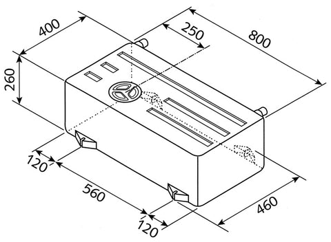 Réservoir d'eau propre et d'eaux usées EV 1501 - 75 litres
