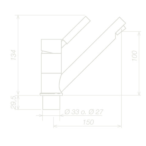Rubinetto per bagno Trend E, interruttore, flessibile da 10 mm