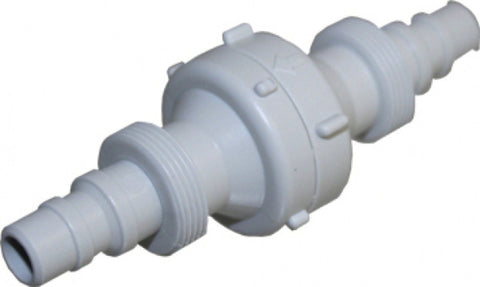 Clapet anti-retour avec embout fileté pour raccord de tuyau 10 mm/12 mm