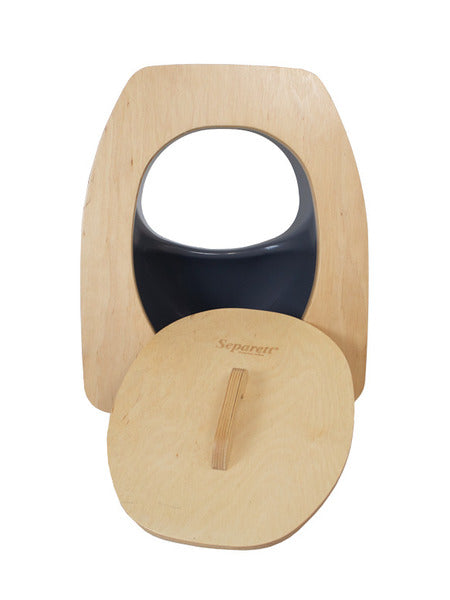 Separatore per urina Separett Privy con seduta in legno, grigio
