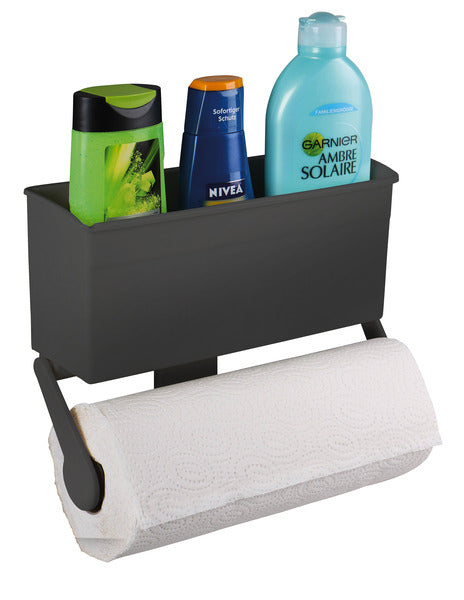 Coffre de rangement avec 2 ventouses, jusqu'à 3 kg, anthracite, pour cuisine