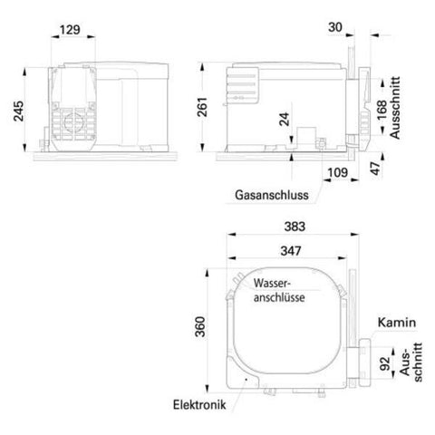 Chaudière à gaz Truma Boiler BG10 10L sans kit d'eau