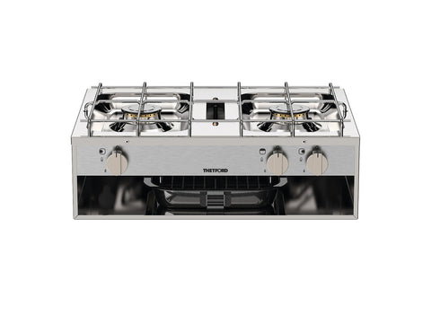 Cuisinière à gaz 2 feux 2x 1,5 kW, plus fonction grill