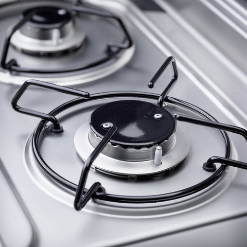 Ensemble cuisinière-évier avec couvercle en verre en 2 parties - M09722R