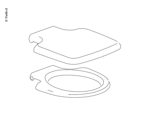 Sedile WC con coperchio 45/65 bianco