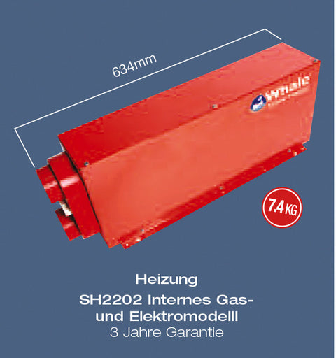 Chauffage gaz/électrique intégré Webasto 12V 2KW