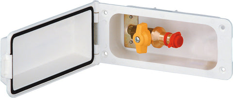 Variante de trappe d'alimentation - raccordement externe pour gaz liquide avec serrure à cylindre - blanc