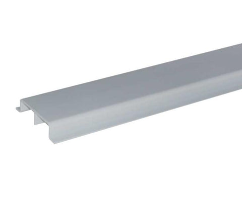 Canaletta passacavi doppia 12mm, asta 2m, grigio chiaro