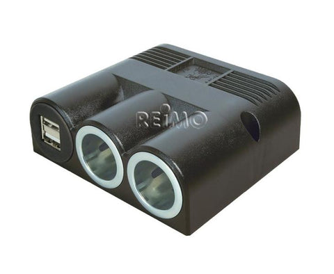 Prise en saillie 12/24V avec 2xPower et double prise USB