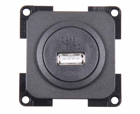 Prise USB 1 voie gris ardoise, en vrac
