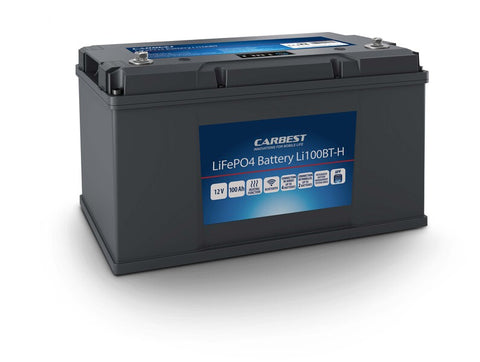 Batteria al litio Carbest Li100BT-H con tecnologia Bluetooth e funzione di riscaldamento