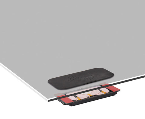 Chargeur à induction noir avec patin antidérapant et kit fibre optique