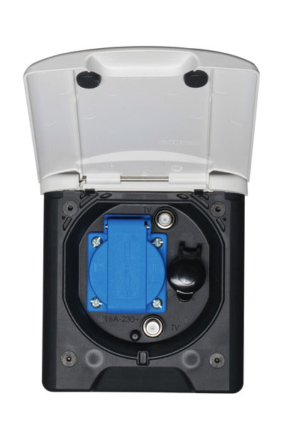Prise de store universelle 12/230 V avec fermeture magnétique - Blanc