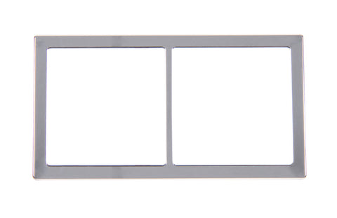 Telaio di copertura 2 vie 62x115mm, cromo argento