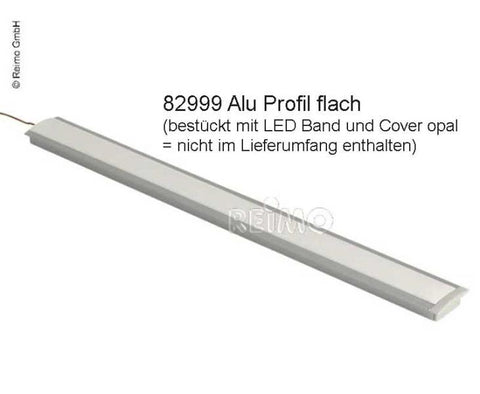 Profilo in alluminio Carbest per strisce LED lunghezza 1,5 m piatto