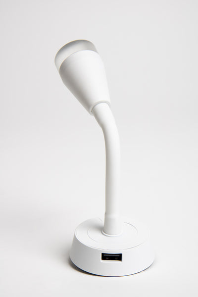 Spot LED Carbest avec bras flexible et prise de charge USB