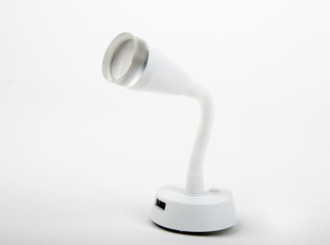 Spot LED Carbest avec bras flexible et prise de charge USB