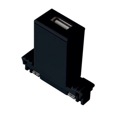 Port USB pour système de rail d'alimentation noir