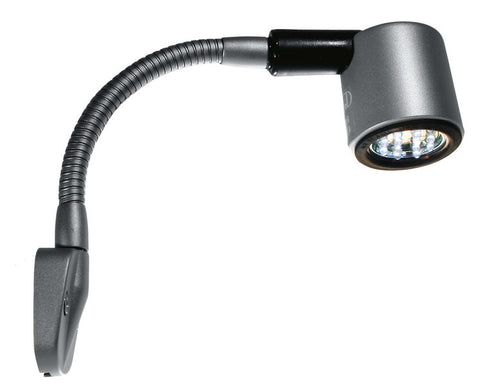 Lampe col de cygne LED argent mat 130 mm