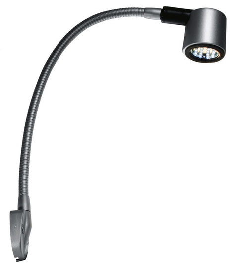 Lampe col de cygne LED argent mat 330 mm