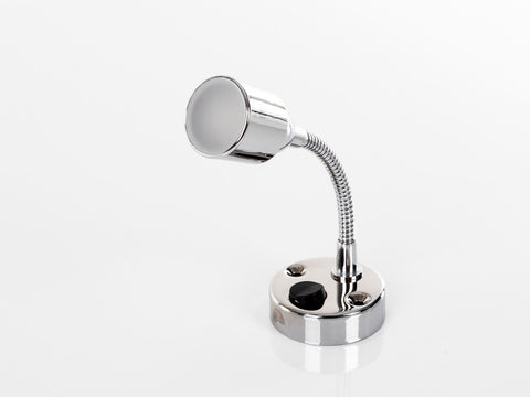 Luce di lettura a LED cromata