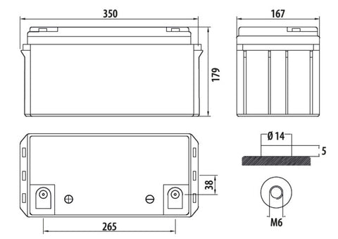Batterie Carbest AGM 80Ah - 350x167x179mm