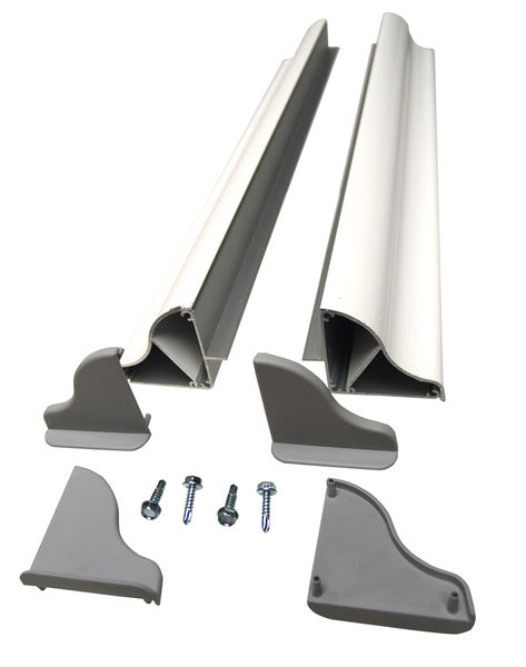 Kit de spoiler de montage en aluminium pour panneau solaire - Largeur jusqu'à 410 mm - Blanc