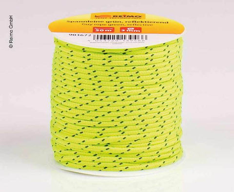 Spannleine grün 50m Ø3mm, reflektierend