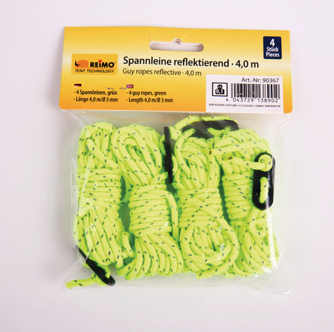 Cordon de tension vert 3 m de long, Ø 3 mm, 4 pièces