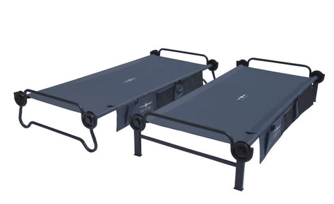 Lit superposé Disc-O-Bed L anthracite avec poches latérales