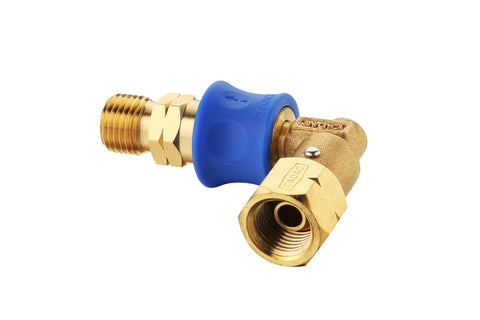 Raccord rotatif à 90° pour tuyau de gaz