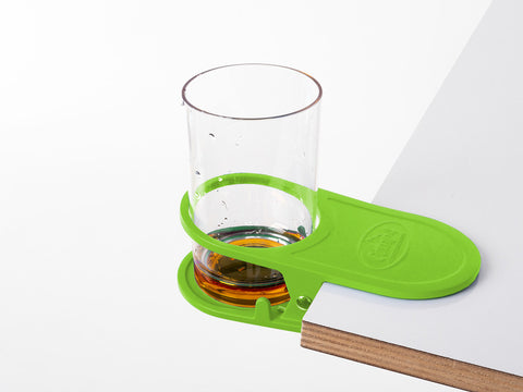 Support de table, verre et boisson avec clip - Noir