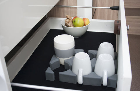 Porte-verres/gobelets bas Purvario - lot de 6