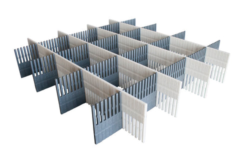 Lot de 8 bandes de tiroir Purvario - gris clair/anthracite