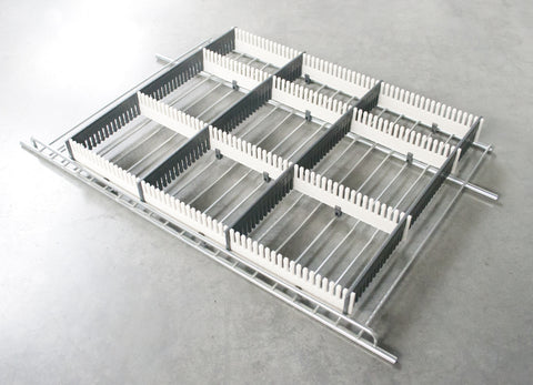 Bandes de réfrigérateur Purvario en lot de 8 - gris clair/anthracite