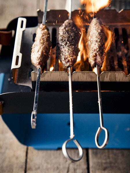 Barbecue de table au charbon de bois UNA - Gris